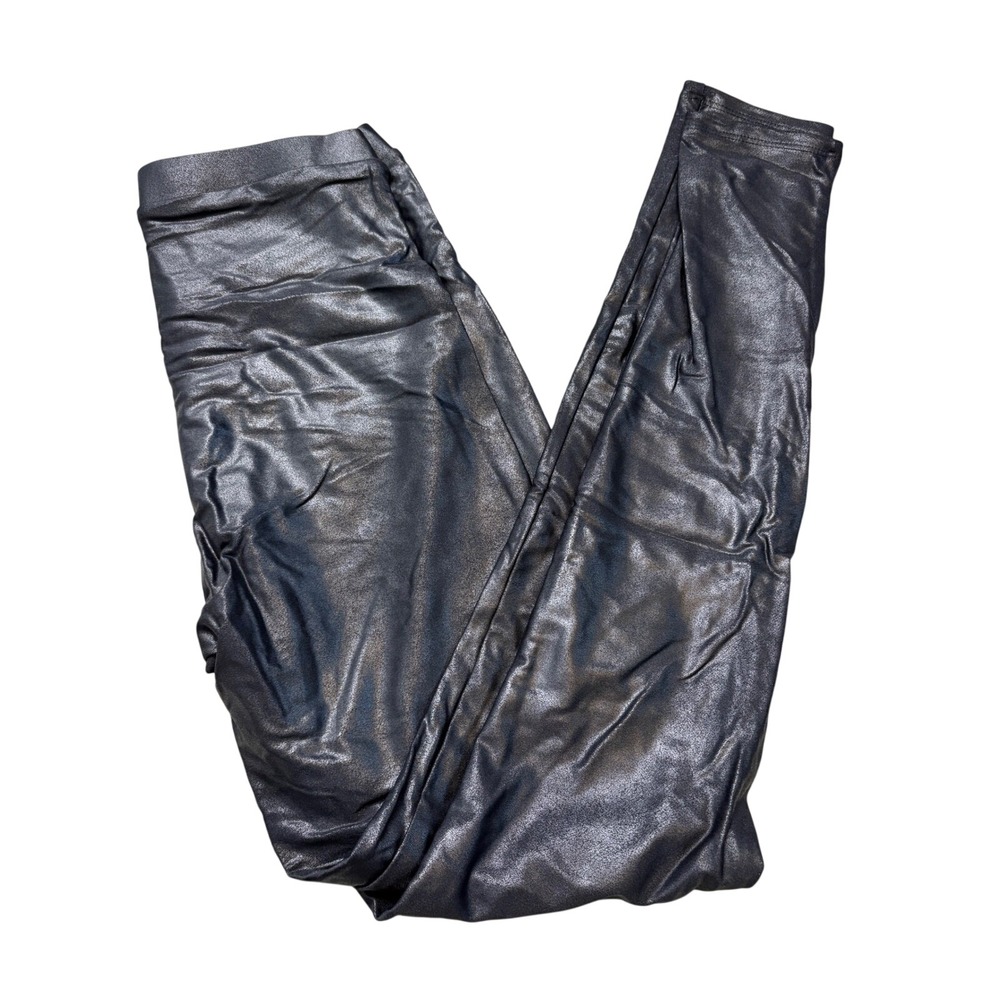 Naked Wardrobe Women's Black Faux Leather V-Waist Skinny Leggings NWT Size M - Picture 2 of 7
